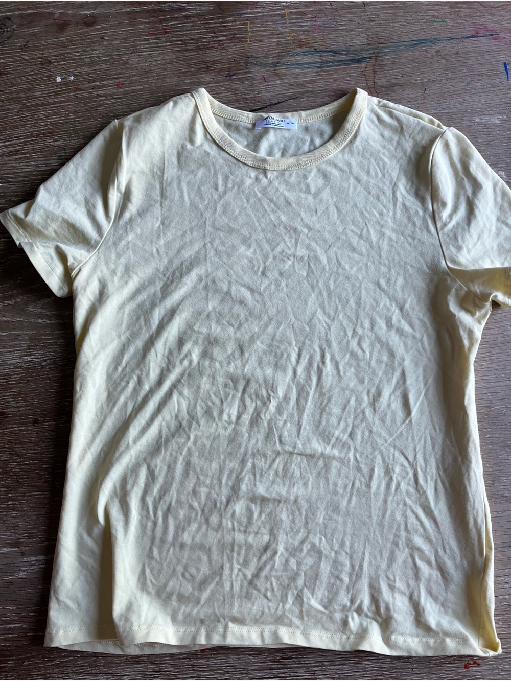 Ardene Light Yellow Crew Neck Tee